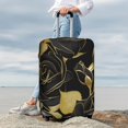 thumbnail image 5 of Roses Black And Golden Leaf Glitter Travel Luggage Cover Suitcase Protector Washable Protective 29"-32", 5 of 5