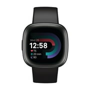 Fitbit Versa 4 Fitness Smartwatch with Daily Readiness, GPS, 24/7 Heart Rate, 40+ Exercise Modes, Sleep Tracking and more. Fitbit Versa 4 in Black / Graphite Aluminum.