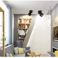 thumbnail image 2 of 20W Adjustable Surface Mount Spotlight - 11*11CM LED Downlights Ceiling Light Adjustable Angle Ceiling Sconce COB Lamp, 360° Rotatable (Warm White 3000k)(Black), 2 of 5