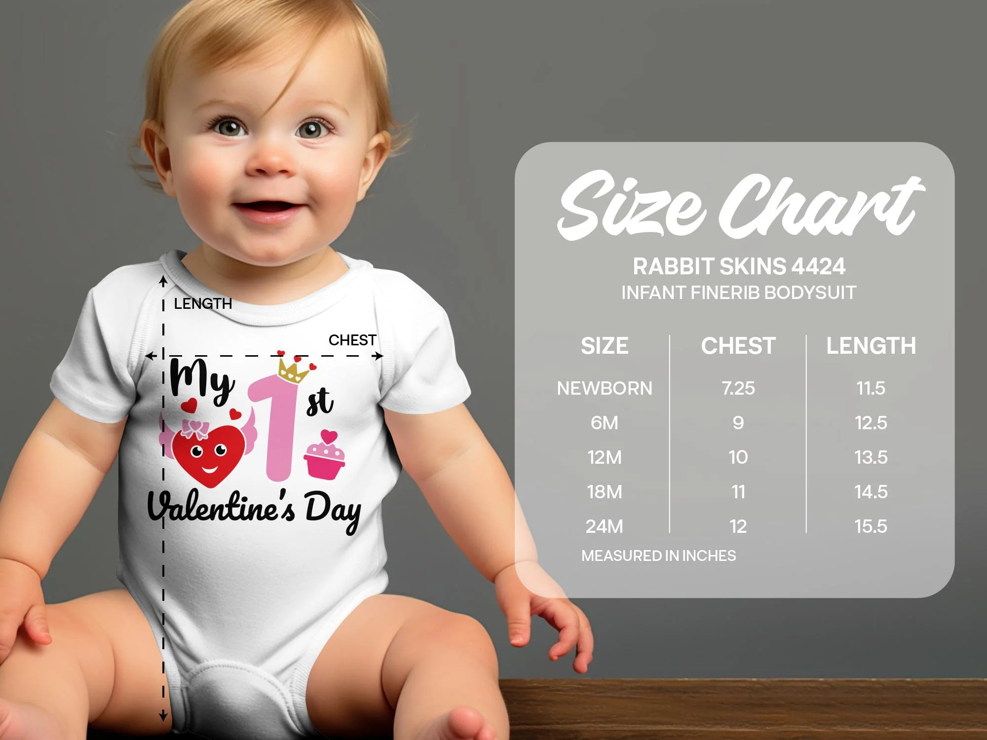 My 1st Valentine's Day Bodysuit, Baby Girl Heart Cupcake Outfit, Cute Infant First Love Onesie