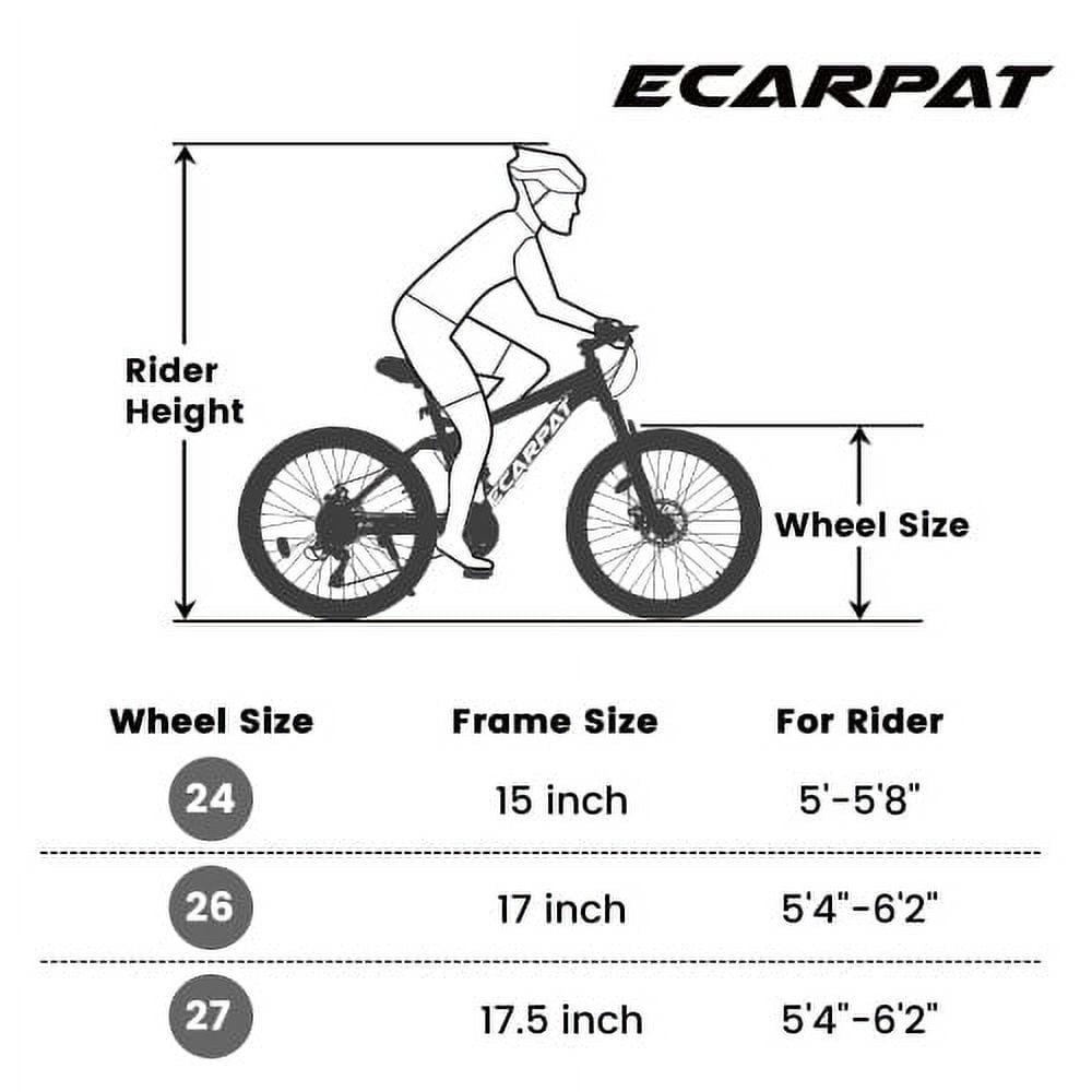 POVANLI Mountain Bike 26 Inch Wheel, 21-Speed U-Brakes Twist Shifter, Carbon Steel Frame Men Women Trail Commuter City Snow Beach Mountain Bikes Bicycles