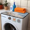 thumbnail image 3 of ZIATUBLES Washing Machine Top Dust Cover Pad Stain Resistant Washer and Dryer Top Protector Mat for Laundry Room Washable Home Kitchen Decor Accessories, 24 x 19.7 Inch, Lighthouse Shell, 3 of 7