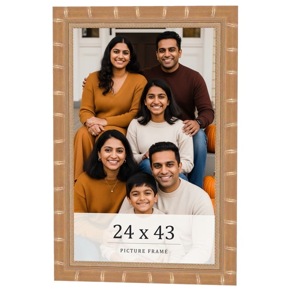 24x43 Frame Gold Real Wood Picture Frame Width 1.5 inches | Interior Frame Depth 0.5 inches |