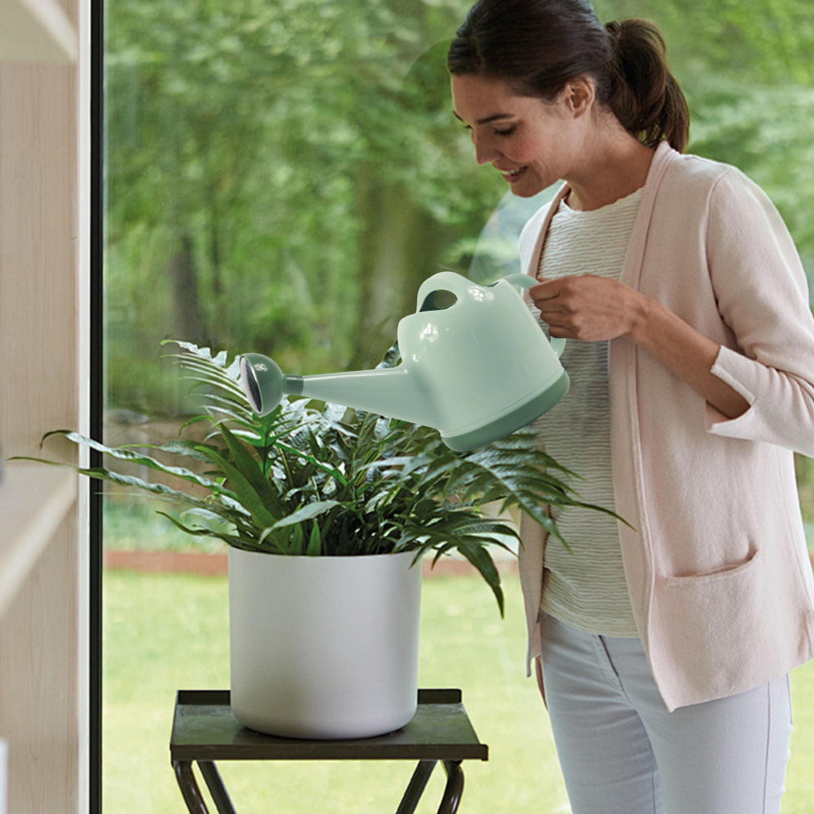 4L Garden Watering Can with Long Spout â Heavy-Duty Watering Pot & Adjustable Sprinkler, for Household Plants, Flowers, Lawns, and Outdoor Irrigation