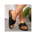thumbnail image 6 of Women's Slip-On Sandals with Tassels and Straw Fabric - Summer Fashion for Ladies, 6 of 10