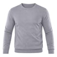 thumbnail image 4 of Fanshiluo Men's Crew Neck Long Sleeve Shirt, Soft Knit Casual Pullover Tops,L,Big and Tall Men, 4 of 5