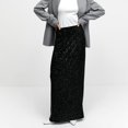 thumbnail image 2 of hotojiny Womens Sequin Long Skirts Sparkly Trendy Night Cocktail Party Maxi Skirts Clubwear Casual Low Waisted Skirt, 2 of 6