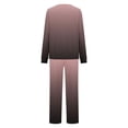 thumbnail image 3 of Ozmmyan Womens 2 Piece Outfits Sweatsuit Gradient Color Sweatshirt Lounge Sets Baggy Sweatpants Fall Fashion Sweatsuits Travel Outfits Fall Crewneck Sweatshirts Wide Leg Sweatpants, S-3XL, 3 of 4
