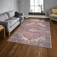 thumbnail image 2 of GLN Rugs Iznik - Indoor, Machine Washable Area Rug 4'x6' Multi Blue Home Carpet, 2 of 7