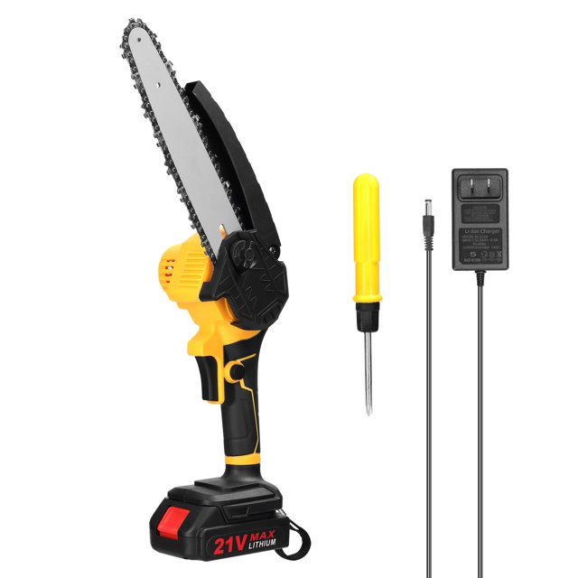 Sierras de podar eléctricas portátiles de 21V y 8 pulgadas motosierra pequeña para dividir madera