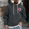 thumbnail image 2 of Txeol Men's Patriotic Hoodie Fall Fashion Sunflower Graphic Sweatshirts Casual Long Sleeve Hooded Pullover with Pocket,Dark Gray,XXXL, 2 of 6