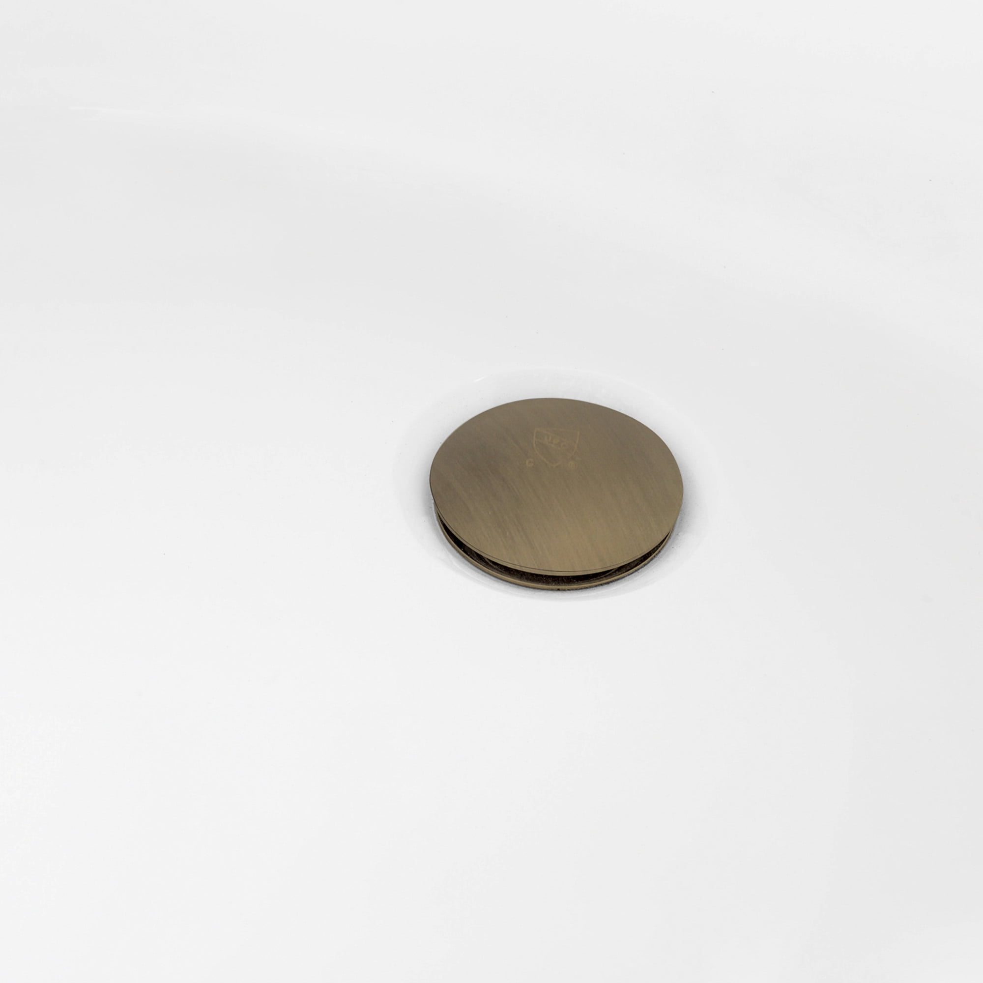 Kingston Brass VTDE713224C423 71-Inch Acrylic Oval Double Ended Pedestal Tub with Drain (No Faucet Drillings) in Glossy White/Antique Brass