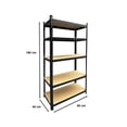thumbnail image 2 of Estante Anaquel Organizador Metal 5 Niveles Hogar Oficina Negro RED VELVET EST02, 2 of 6