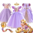 thumbnail image 2 of Vestido de Rapunzel con lentejuelas enredadas para niñas, disfraz de princesa para carnaval, traje de fiesta de cumpleaños, ropa, 2 of 5