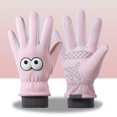 thumbnail image 2 of NAISIBABY Boys Girls Winter Gloves, Plush Fleece 5-Finger Thick Warm Cycling Gloves Handwear for Kids Pink Size M, 2 of 9