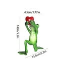 thumbnail image 3 of Frog with Red Heart Statue Animal Decoration Figurine Office Desk/Home/Living Room/Table Decor,House Warming Gifts for New Home(3.15"×6.69",B), 3 of 4