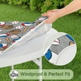 thumbnail image 5 of Baseball Items Pattern Round Fitted Tablecloth with Elastic Edge,Dining Table Cover Waterproof,Outdoor Round Tablecloth for Camping,Dining,Indoor and Outdoor, 5 of 7