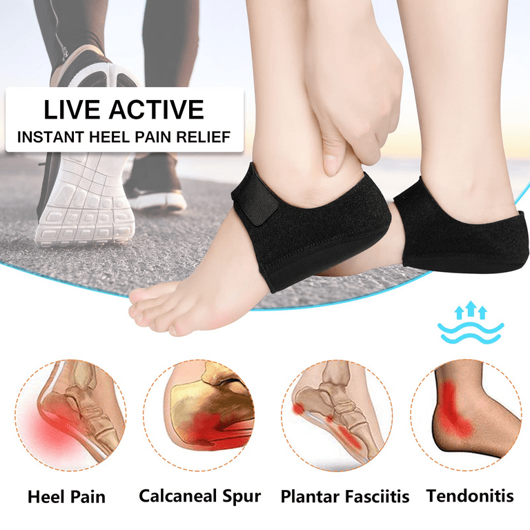 HOL Silicon Gel Heel Pad Plantar Fasciitis, Silicone Heel Cups For Heel  Pain, Heel Spurs Pain