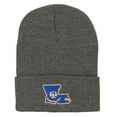thumbnail image 5 of Louisiana State Flag Map Embroidered Long Beanie - Dk Grey OSFM, 5 of 5