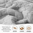 thumbnail image 2 of Dhole Electric Heated Blanket Checkered Fleece Throw 50x60 Inches Fast Heating Blanket 6 Heating Levels & 4 Hours Auto Off ETL Certification, Light Gray, 2 of 7
