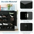 thumbnail image 3 of Modern Shoe Organizer Cabinet, Black, With Construction And Customizable Shelving Cabinet In Adjustable Shelves Practical Open Spaces, 3 of 6