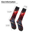 thumbnail image 2 of Daiia Sports Socks Artistic Dewdrop Rose Printed Novelty Crew Socks for Men Women Knee High Socks Cotton Socks Soft & Breathable Support Unisex Socks, 2 of 9