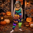 thumbnail image 2 of Gunia Toddler Girl Halloween Outfit Flannel Pumpkin Kids Suspender Romper Loose Harem Style Jumpsuit Festive Party Outfits 4-5 Years, 2 of 5