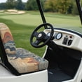 thumbnail image 6 of Pzuqiu Vintage Octopus & Ocean Wave Golf Cart Seat Cover Set - 2-Piece Stretch-Fit Protector | Breathable, Washable, All-Weather Golf Cart Accessory, 6 of 10