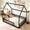 Espresso, variant on AUU Full Size Solid Pine Floor Bed with House-Shaped Roof Frame & Safety Guardrails – Low-Profile Enclosed Bed for Bedroom or Guest Room