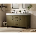 thumbnail image 3 of Elegant Kitchen and Bath 54 inch Double Bathroom Vanity In Chestnut Brown, 3 of 10