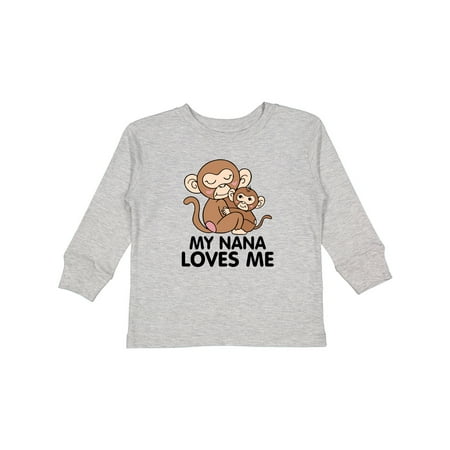 

Inktastic My Nana Loves Me Gift Toddler Boy or Toddler Girl Long Sleeve T-Shirt