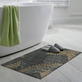 thumbnail image 5 of Yuma Indoor/Outdoor Grey Tropical Boho Leaves 1'8" x 2'6" Non-Skid Accent Rug, 5 of 5