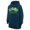 thumbnail image 2 of Unisex Starter  Navy Seattle Seahawks Half Ball Team Fleece Pullover Hoodie, 2 of 3