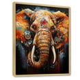 thumbnail image 2 of Designart "Cityscape Of Graffiti Pachyderms I" Animals Elephant Floater Framed Wall Art Prints, 2 of 5