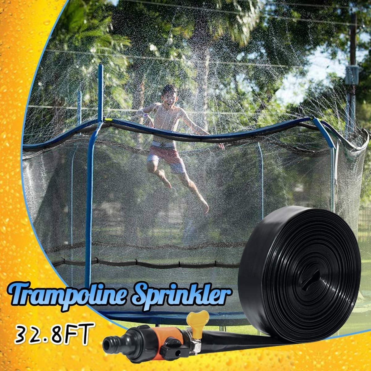 JoyX Trampoline Sprinkler, Outdoor Water Park Sprinkler for Kids Summer