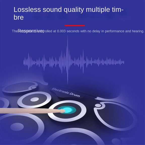 Electronic Drum Set USB Roll-Up Silicon Drums Pad Digital Foldable Electric Portable Hand Practice with Pedal