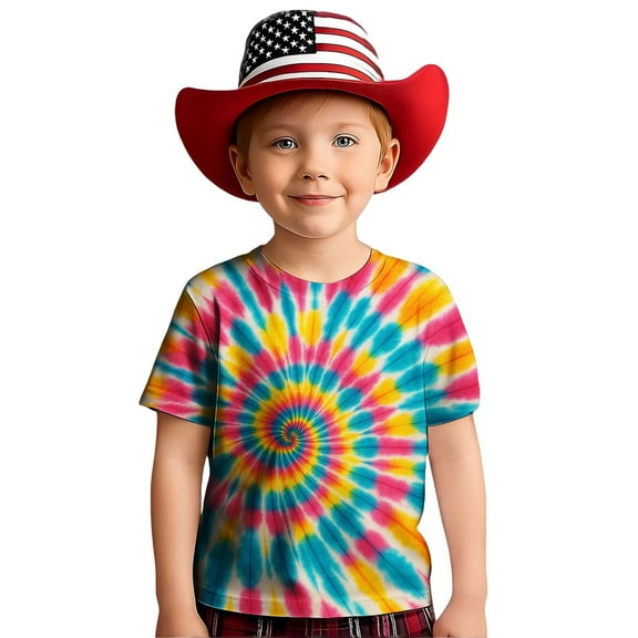 Razzly Big Girls Short Sleeve Graphic T-Shirts for Girl, Tie Dye Graphic Tshirts Youth Cotton Tshirt Tween Basic Shirts Kids Summer Shirt(Orange1,10-11 Years)
