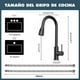 thumbnail image 2 of Llaves para Fregadero de Cocina, Grifo de Cocina Extraíble, Llave de Agua para Tarja, Monomando para Fregadero, con Modelos Calientes y Fríos, Mezcladora para Cocina,Negro, 2 of 8