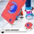 thumbnail image 3 of Allytechgroup Rugged Kids Case for Samsung Galaxy Tab A7 Lite(SM-T225/T220) 2021 8.7-inch, Shockproof Hybrid Heavy Duty Protective Cover with Kickstand & Shoulder Strap for Children, Redblue, 3 of 11