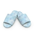 thumbnail image 2 of COEQINE Snowflake Blue Violet Warm Slippers for Women, Lightweight Fuzzy Slides Warm House Sandals Portable Bedroom Shoes Open Toe Slip On Slippers for Her Mom Ladies Guest, 46-47, 2 of 7