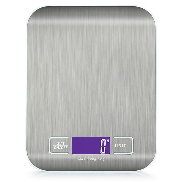 Escalas de alimentación LCD digital Electronic Acero inoxidable onzas onzas de múltiples cocinas Balance Herramientas de pesaje Accesorios de cocción tipo 1, 10 kg / 1g Jumpingount HA009750-02B