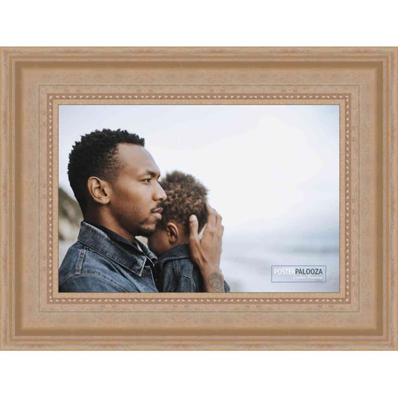 17x21 Traditional Silver Complete Wood Picture Frame with UV Acrylic, Foam Board Backing, & Hardware