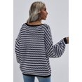 thumbnail image 3 of Womens Sweaters Pullover Oversized Deep V Neck Off Shoulder Tops Long Sleeves Loose Knit Sweater, 3 of 6
