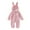 Pink, variant on MIXUE Baby Girls Rompers Easter Bunny Long Sleeve Cartoon Print Hooded Bodysuits Streetwear,Pink,6-12 Months