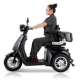 thumbnail image 3 of QeeKa 3-Wheel Mobility Scooter with 500 lb Limit, Black, 3 of 14