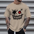 thumbnail image 3 of T Shirts for Men 2026 Summer Casual Short Sleeve Crewneck Ghost Face Graphic Tees Streetwear, 3 of 5