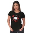 thumbnail image 4 of Retro Betty Boop Cartoon Head Roses Women's T Shirt Ladies Tee Brisco Brands S, 4 of 5