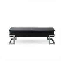 ACME Calnan Rectangular Lift Top Coffee Table in Black and Chrome