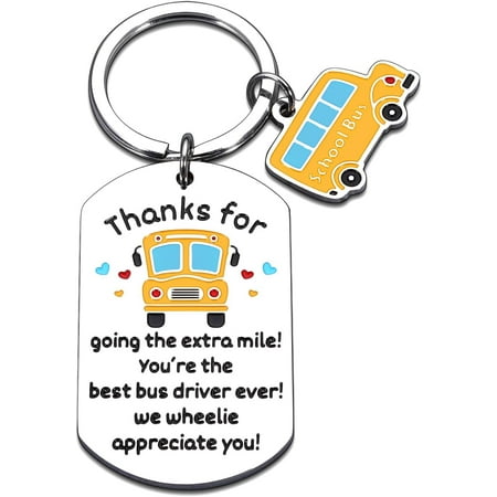 Bus Driver Appreciation Gifts for School Bus Driver Appreciation Gifts for Women Men Christmas Keychain Thank You Gifts for Bus Driver Him Her Employee Retirement Gifts for Bus Driver End of School