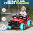 thumbnail image 2 of Zimtown 12V Kids Ride On Truck Car w/Parent Remote Control, Spring Suspension, LED Lights, Red, 2 of 5